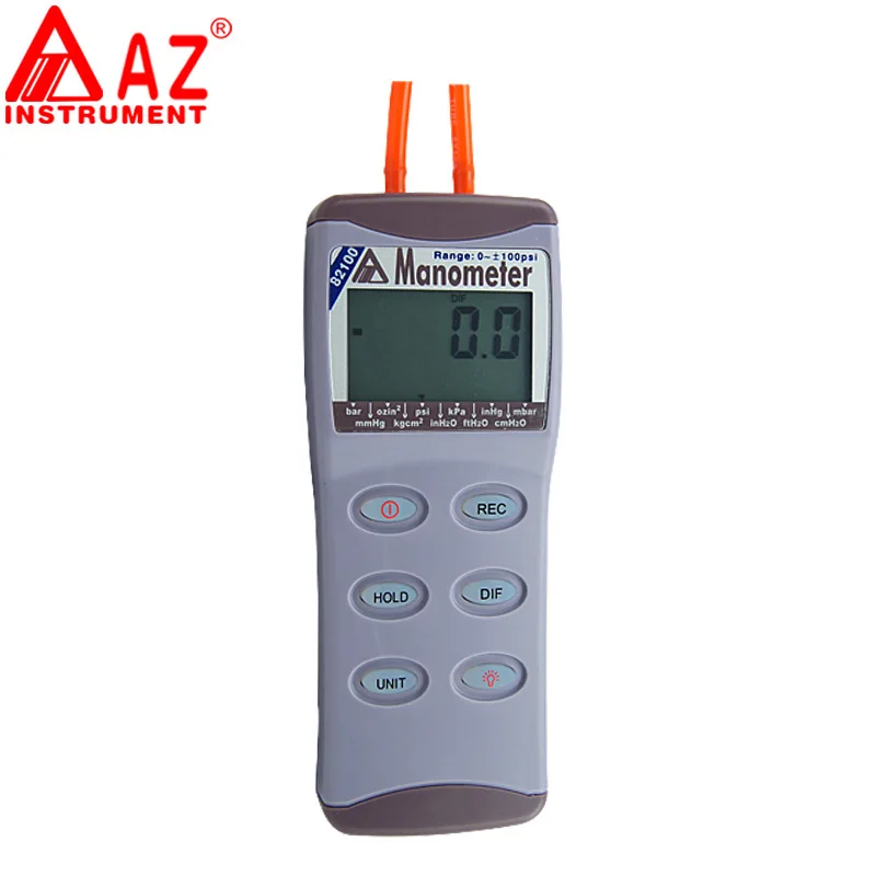 AZ82100 Pressure gauge range:0- 100psi Manometer Digital pressure Gauge Differential Meter manometro digital | Инструменты