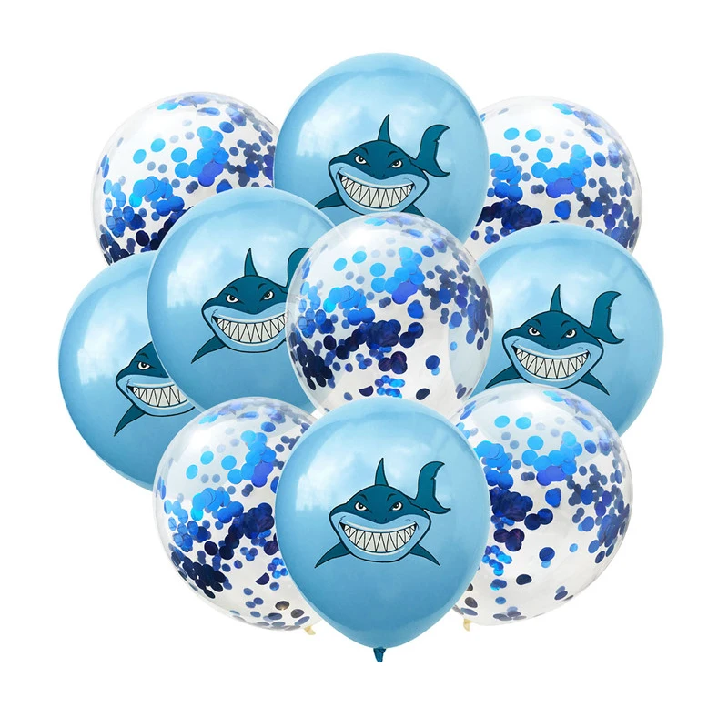 10 шт. детский набор шаров в горошек Angry Shark конфетти Мультяшные животные латексная