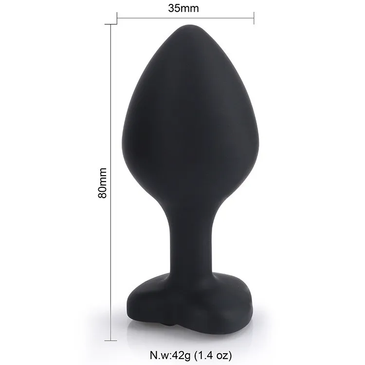 Silicone Anal Plug Butt Unisex Plated Jewelry Sex Stopper Adult Toys For Men Women Trainer Couples #4N |