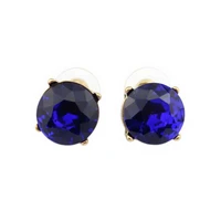 15mm 2020 hot sale classic faceted round cz stone glass crystal dot stud earrings for women