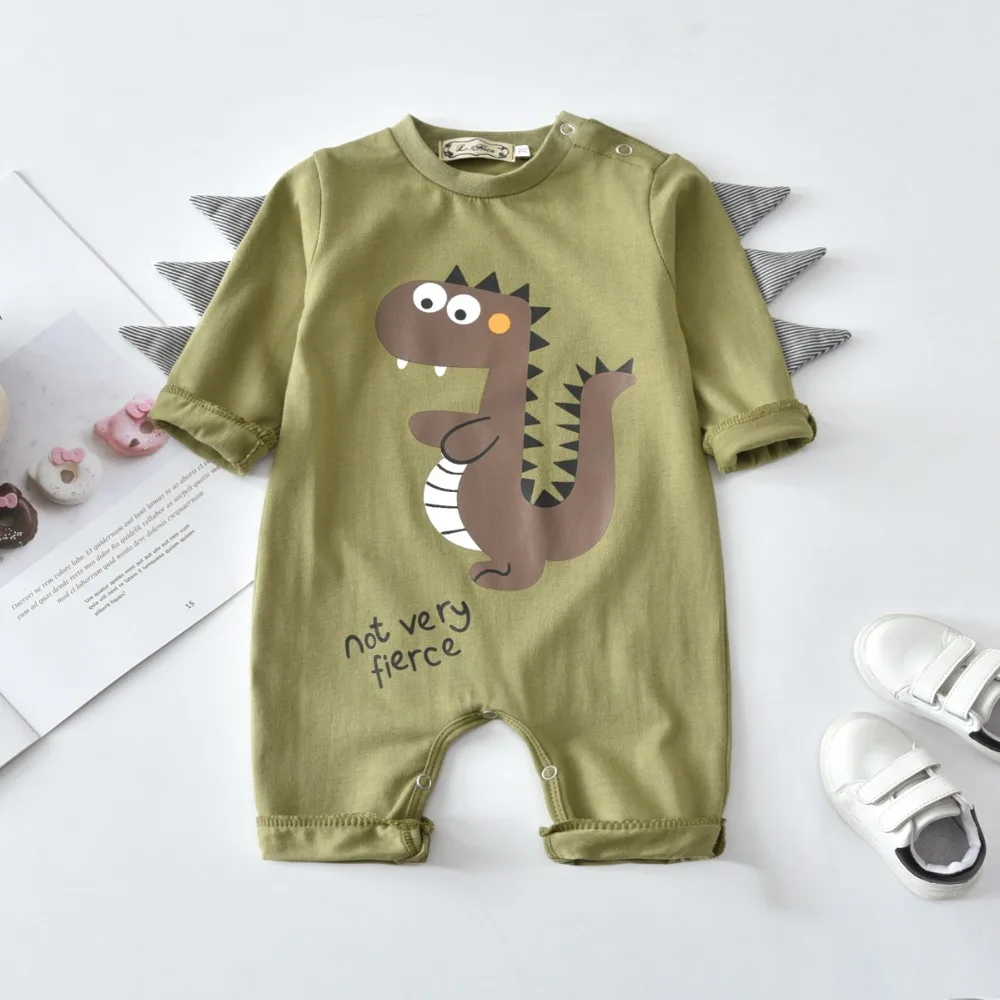 Baby girl romper Dinosaur pattern Clothes 2019 Autumn newborn baby clothes Long Sleeve boy Infant Girl | Детская одежда и обувь