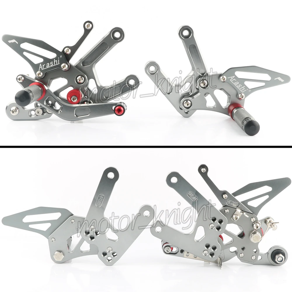 Arashi CNC регулируемые Rider задние наборы Rearset Подножка для ног колышки для Yamaha YZF R6