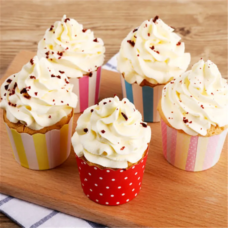 50 шт./лот Бумага печь для выпечки Инструмент Красочные Cup Cake tray лайнера чашки