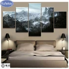 Алмазная мозаика аниме 5 шт., вышивка с пейзажем, Модульная картина, алмазная живопись с гор, вышивка крестиком, живопись