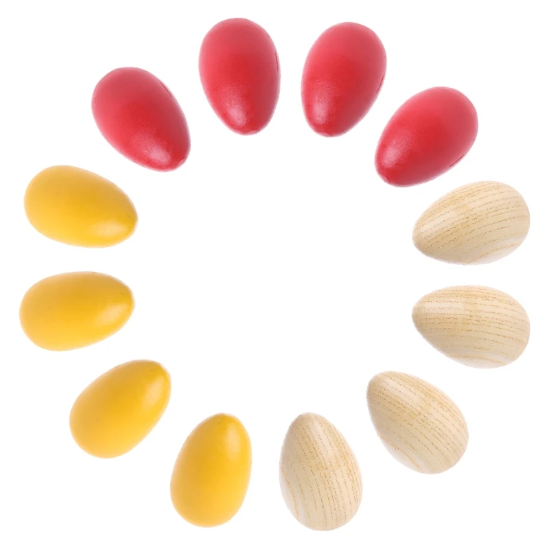 1Pc Wooden Percussion Musical Egg Maracas Shakers Children Kids Toys Fun Gifts m18