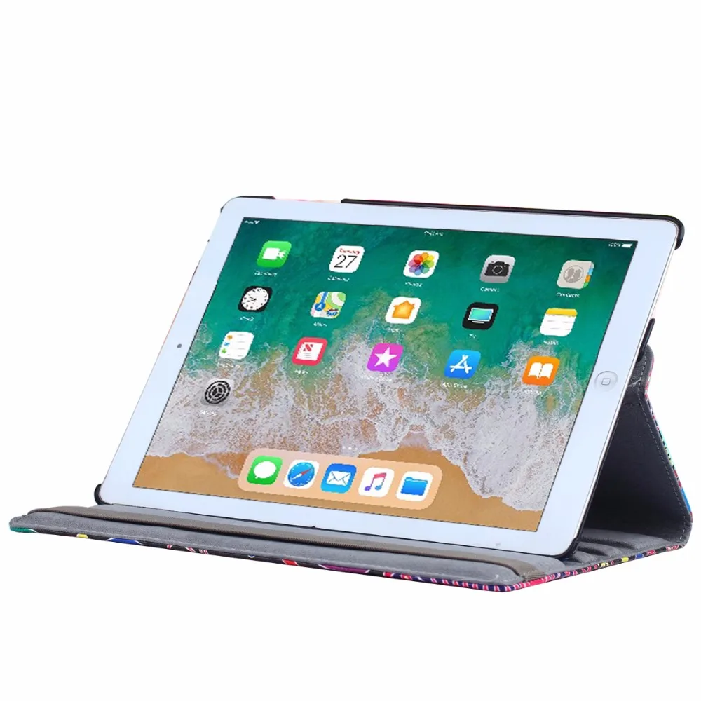 360 градусов вращающийся кожаный умный чехол для Apple iPad Air 1 2 5 6 Новый 9 7 2017 2018 A1822 A1823