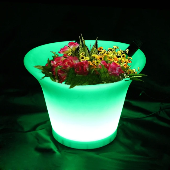 SK-LF08A(L29.0* W24.8* H24.8cm) 16 Цвет сменить светодиодный цветочный горшок с подсветкой, ящик для комнатных растений, с 24 кнопок пульта дистанционного управления, Управление 1 шт