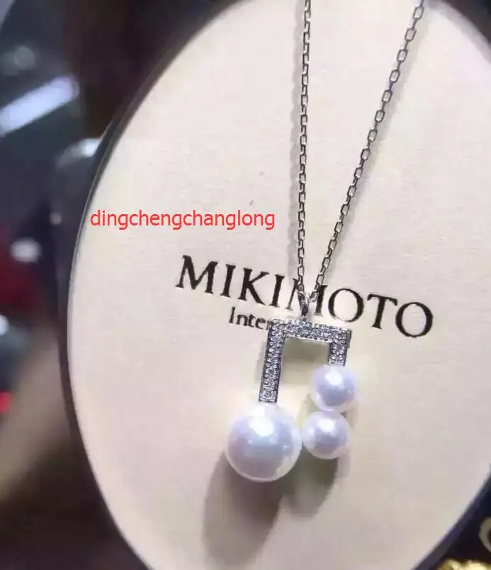 free shipping &gt&gt&gt&gtnoble jewelry Natural Akoya 5-6mm 9-10mm pearl pendant 18k solid gold chain | Украшения и аксессуары