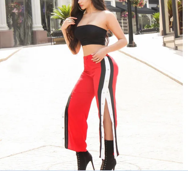 2018 эластичный пояс укороченные брюки для женщин сексуальные свободные с