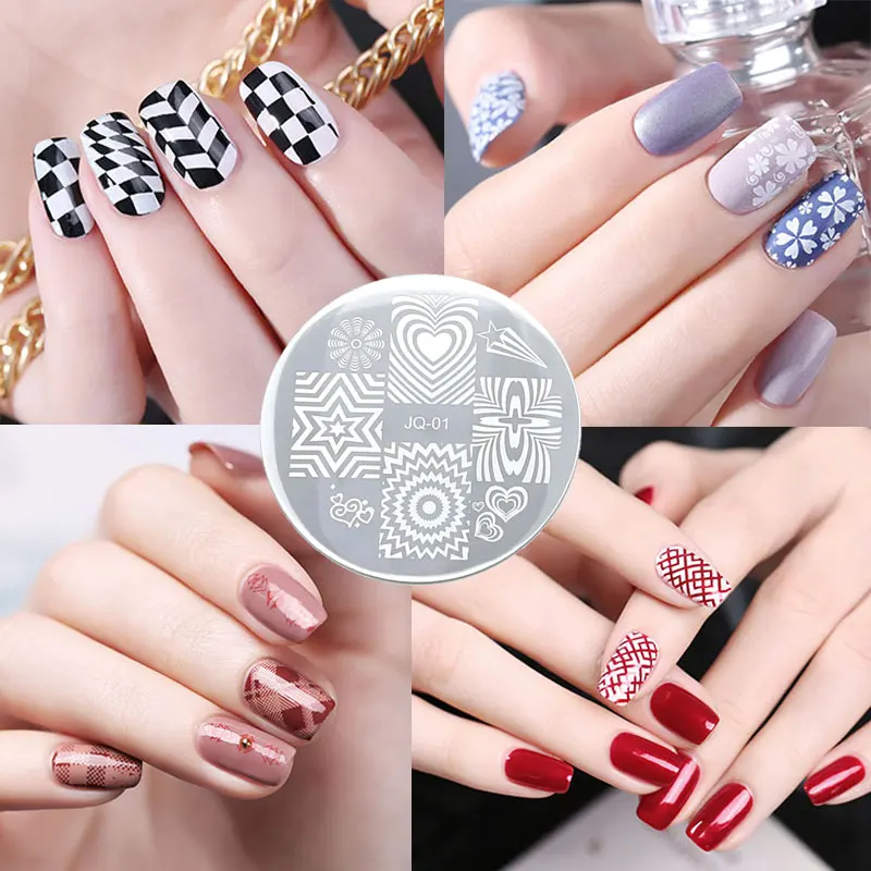 Oloey 10 шт./компл. ногти шаблон штампы для ногтей Nail Книги по искусству штамповки