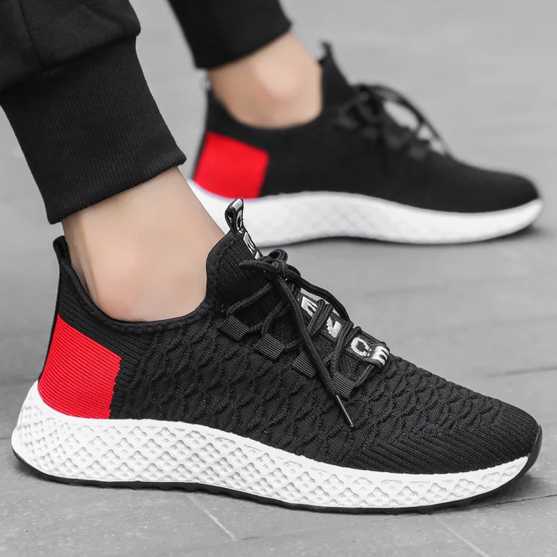 Мужские кроссовки из дышащей сетки повседневные вулканизированные для