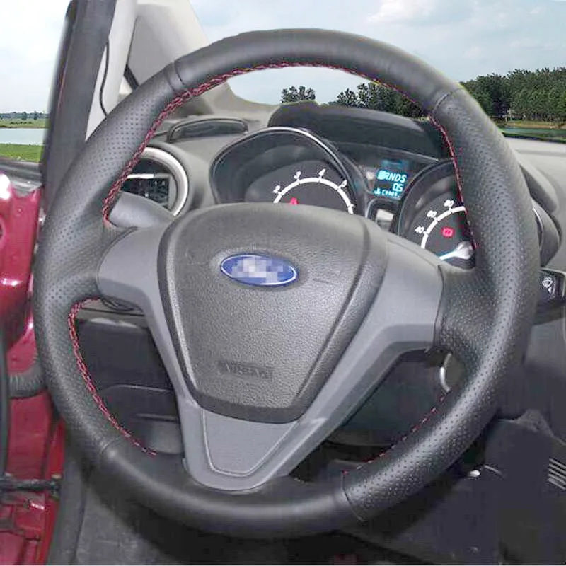 Длинный чехол на руль автомобильные чехлы для Ford Fiesta 2009 2010 2011 2013 Ecosport 2016 2017|cover on