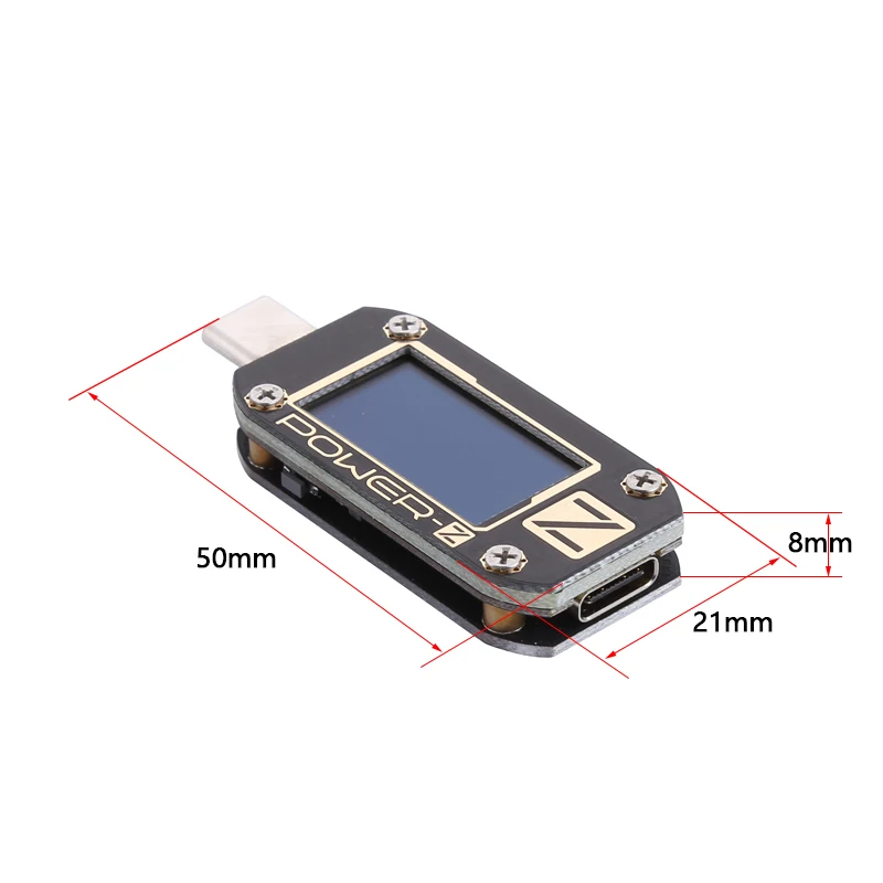 Мощность-Z USB PD тестер быстрого Зарядное устройство Напряжение ток пульсации двойной Тип-C QC2.0/3,0 KM001 KM001C метр Индикатор портативного зарядного устройства