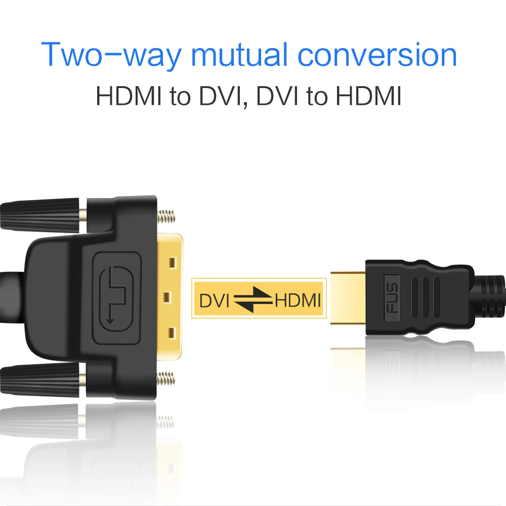 HDMI к DVI 1080P 3D Высокоскоростной 1 м 2 м 3 м 5 м DVI-D 24+ 1 к HDMI кабель конвертер для lcd DVD HDTV xbox DVI разъем