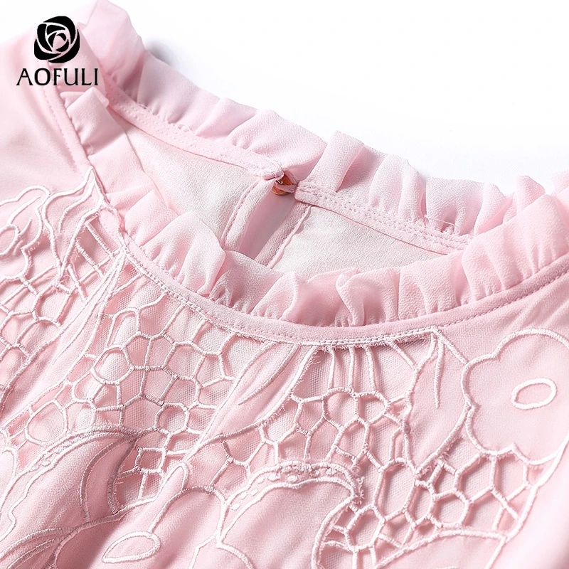 Женское платье средней длины S/M/L/2XL кружевное шифоновое с коротким рукавом