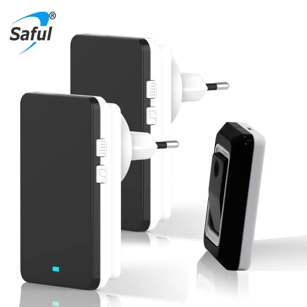 

Беспроводной дверной звонок, штепсельная вилка ЕС/США/Великобритании/Австралии, 28 звонков с наружным передатчиком + кнопка для внутреннего ...