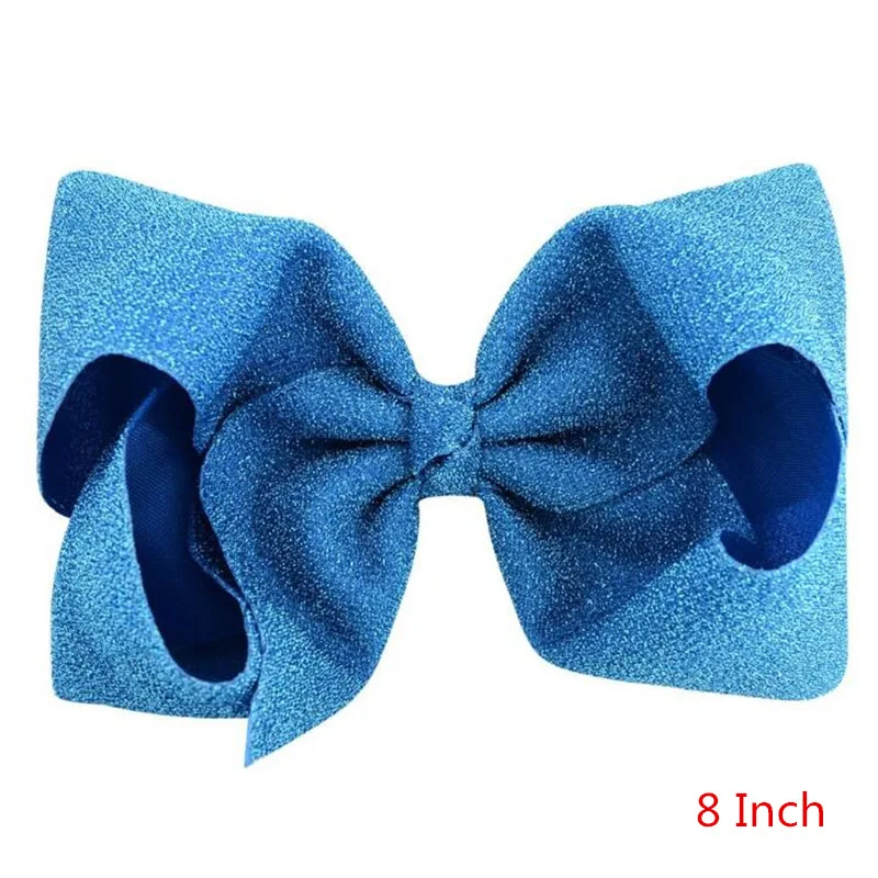 Sky Blue Новинка, 8 дюймов/4 дюйма, для больших девочек, эксклюзивный бант для волос, заколки для волос, милые аксессуары для волос, детские заколки с бантом, специальный головной убор - Цвет: Sky Blue