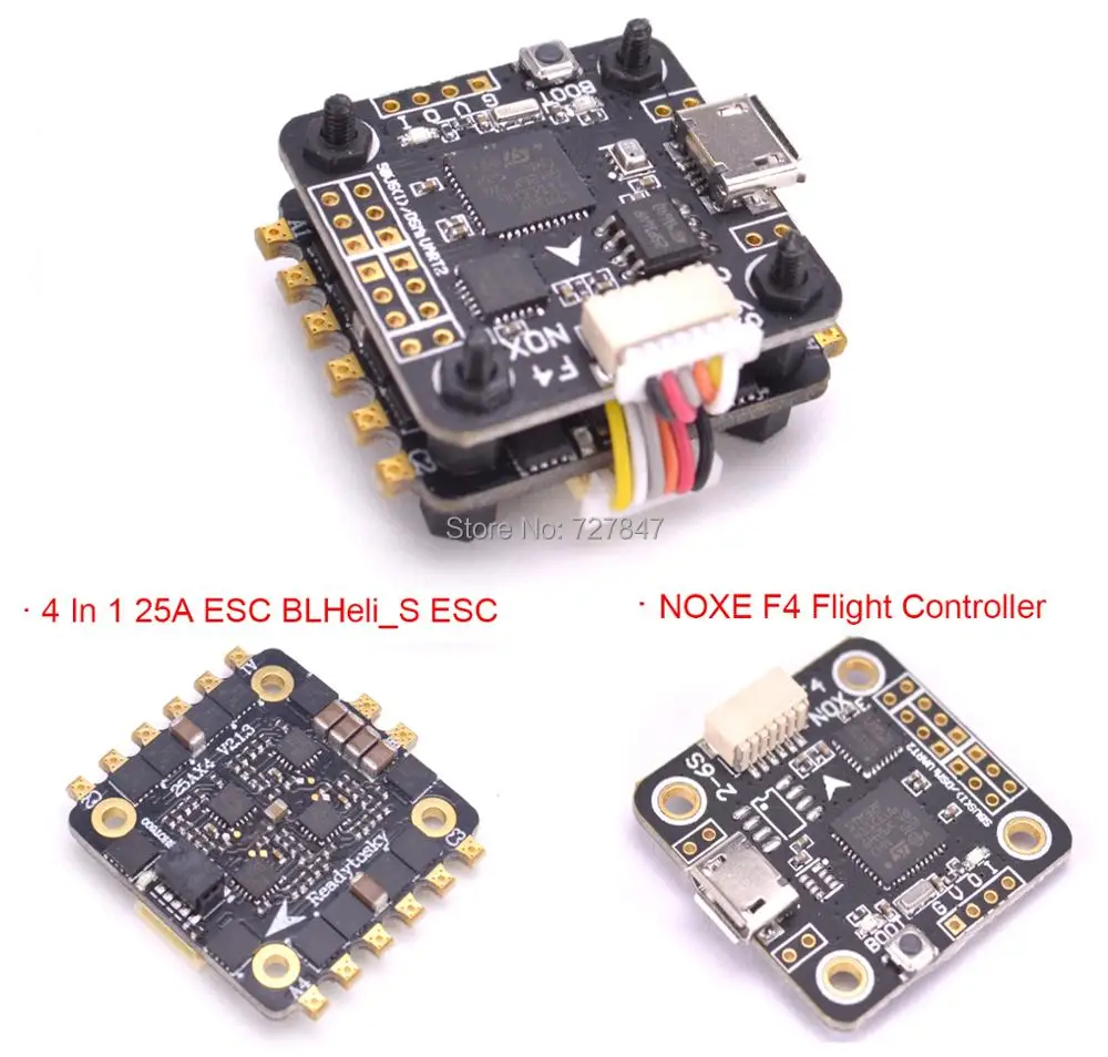 Плата управления полетом NOXE F4 MPU6000 сенсор + 25A 4 в 1 встроенный 5 1A BEC ESC поддержка Dshot