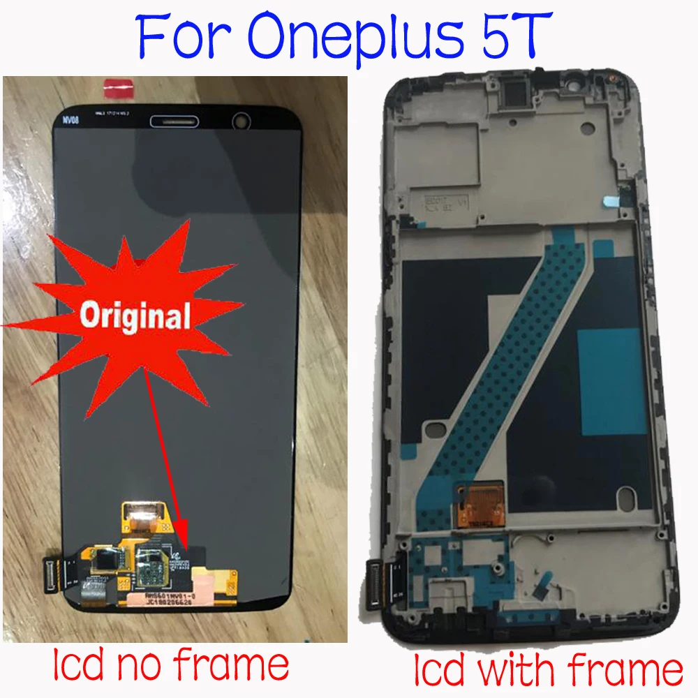 Оригинальный ЖК дисплей Amoled для Oneplus 5T one plus A5010 стеклянный сенсорный запасной