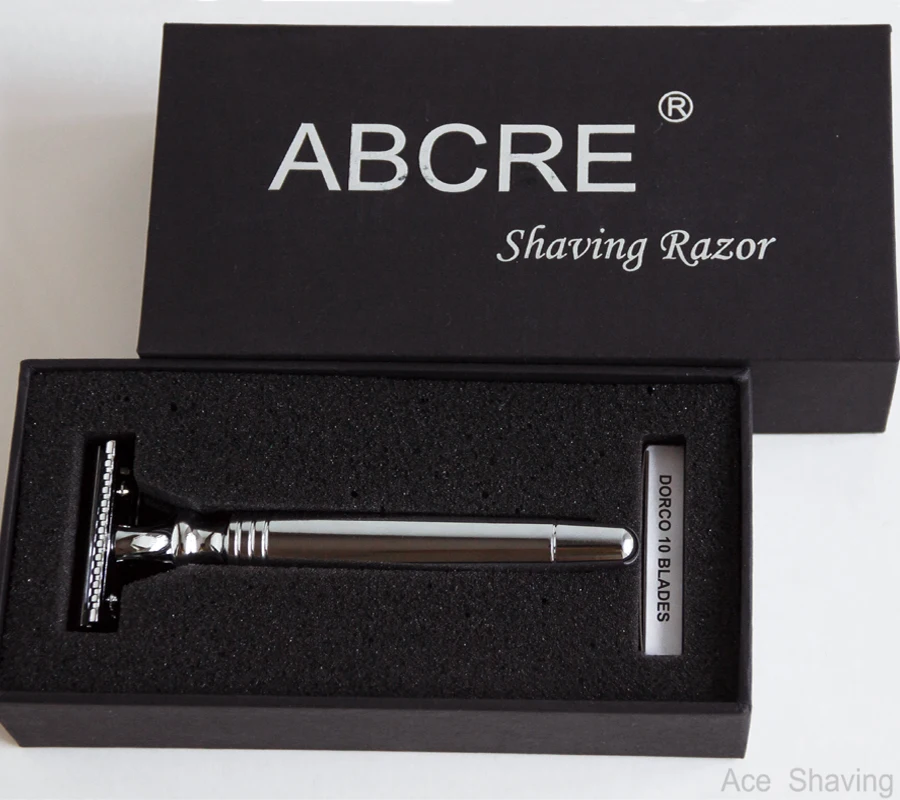 Нержавеющая бритва с двойным краем безопасности 3 части металлической ручкой для