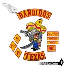 Bandidos байкеров рокер патчи Mc мотоциклетные байкерские Техас куртка набор патчей вышитые гладить на спине жилет Эмблема клуба с помощью утюга