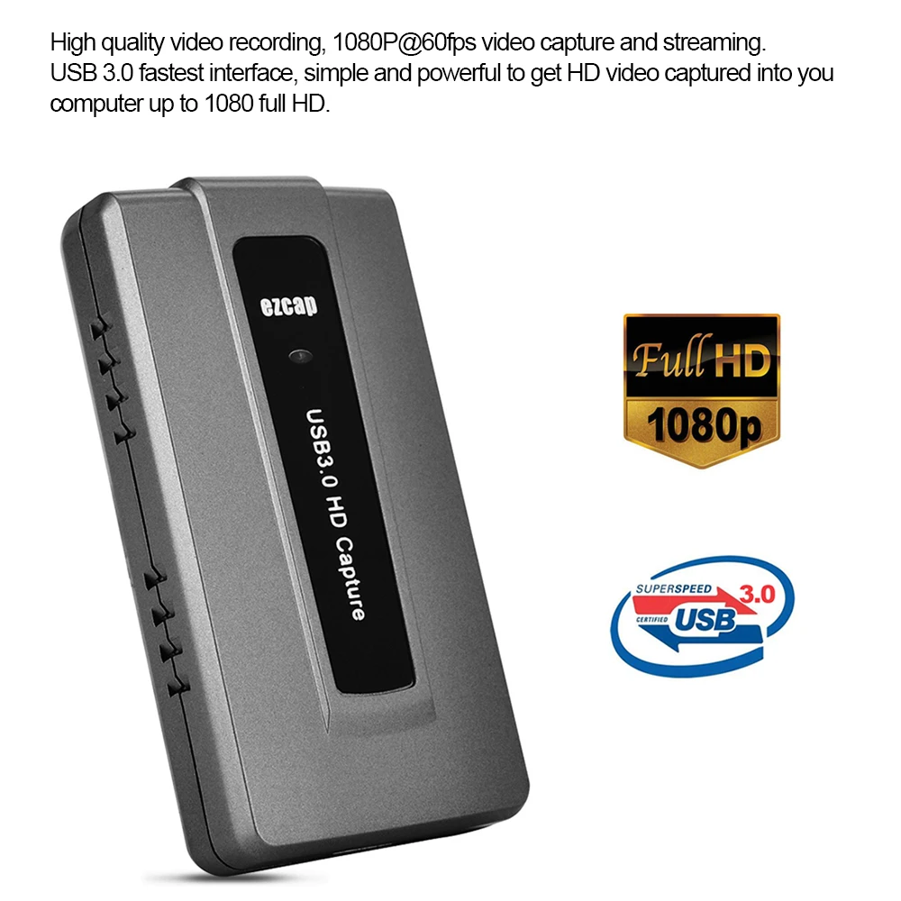 Ezcap287 USB 3 0 HD запись в режиме реального времени 1080p 60fps Plug and Play для XBOX One PS4 U |