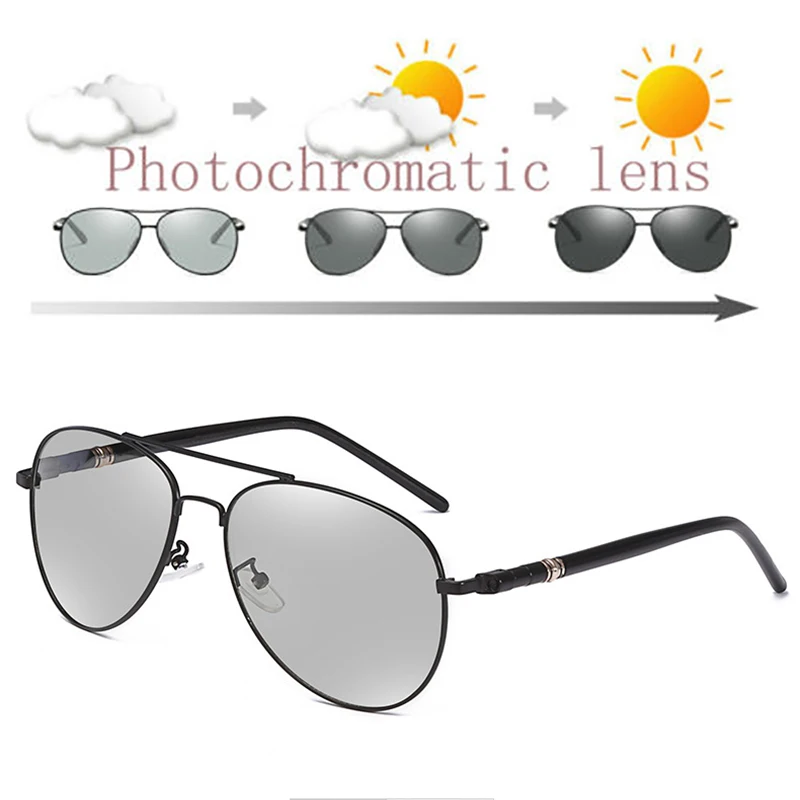 

Photochromic Mens Womens Polarized Pilot Driving Sunglasses Eyewear Fishing Vintage Sports Fashion Climbing Party Outdoor UV400