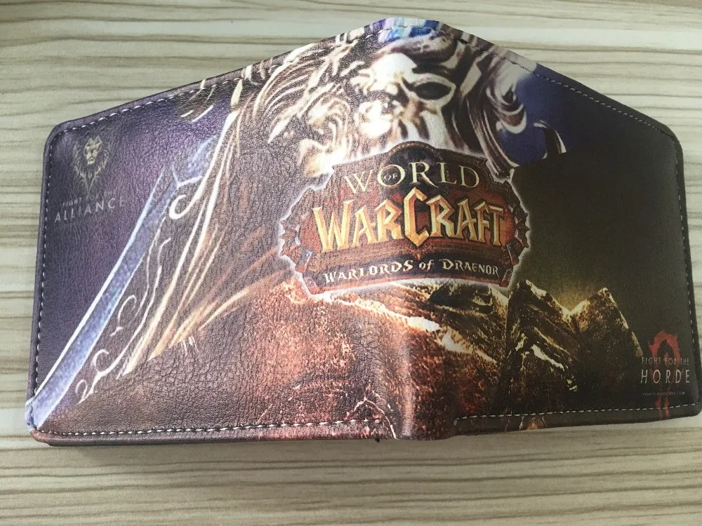 2016 новейший мир бумажники Warcraft кожаный тонкий кошелек WOW Alliance Horde Flag крутой фильм