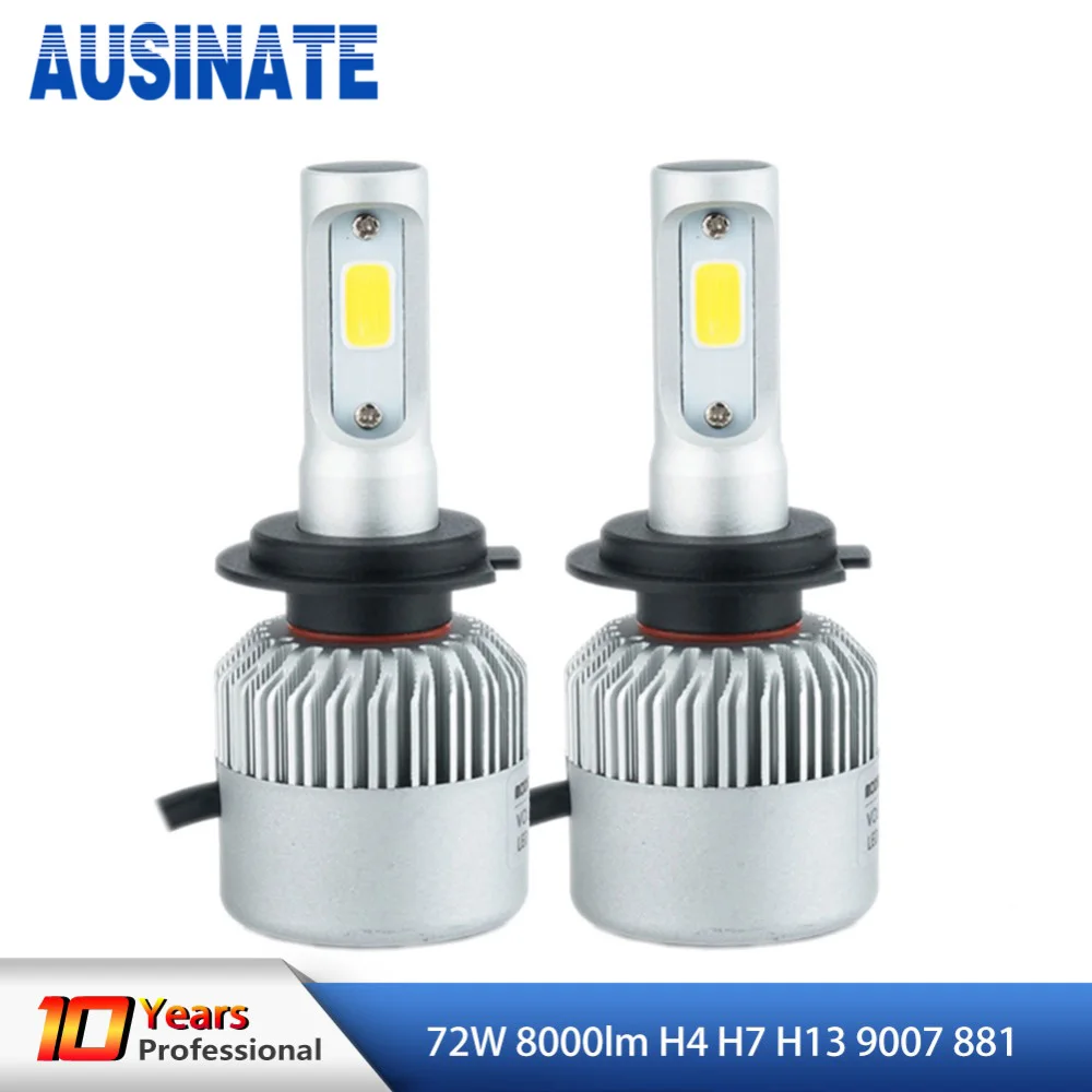 Один комплект H7 светодиодные лампы для автомобильных фар 72 Вт 8000LM 6500 к