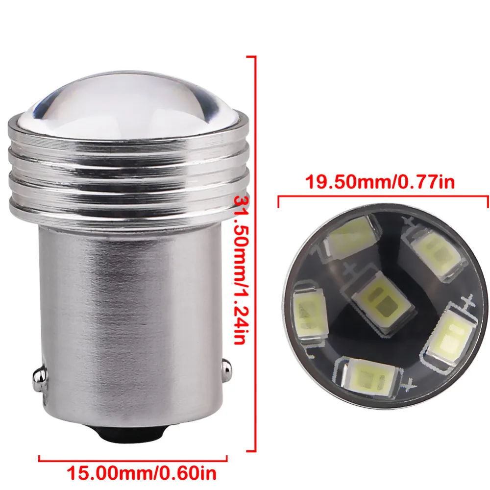 Urban road 2 шт. Белый 1156 P21W 6 LED 2835 проектор smd C12V Автомобильный источник света Запасная