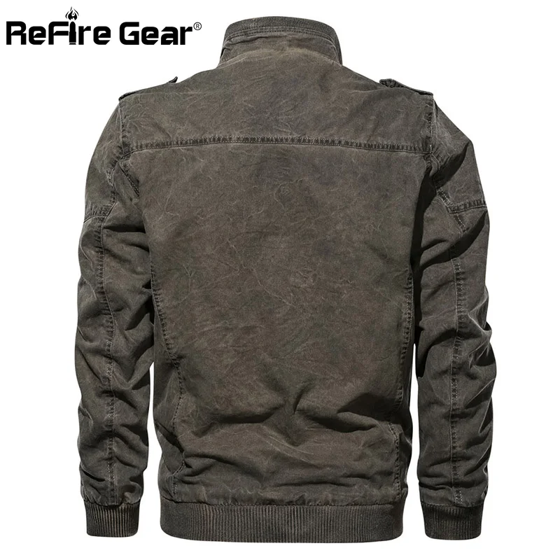 Бомбер ReFire Gear Мужской тактическая джинсовая куртка бомбер в стиле милитари