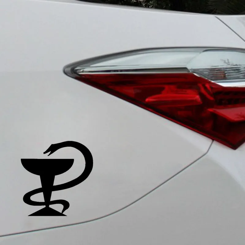

YJZT 14CM*14.5CM Simple Snake Unusually Nifty Artistic Cool Vinyl Decal Car Sticker Black/Silver C19-1081