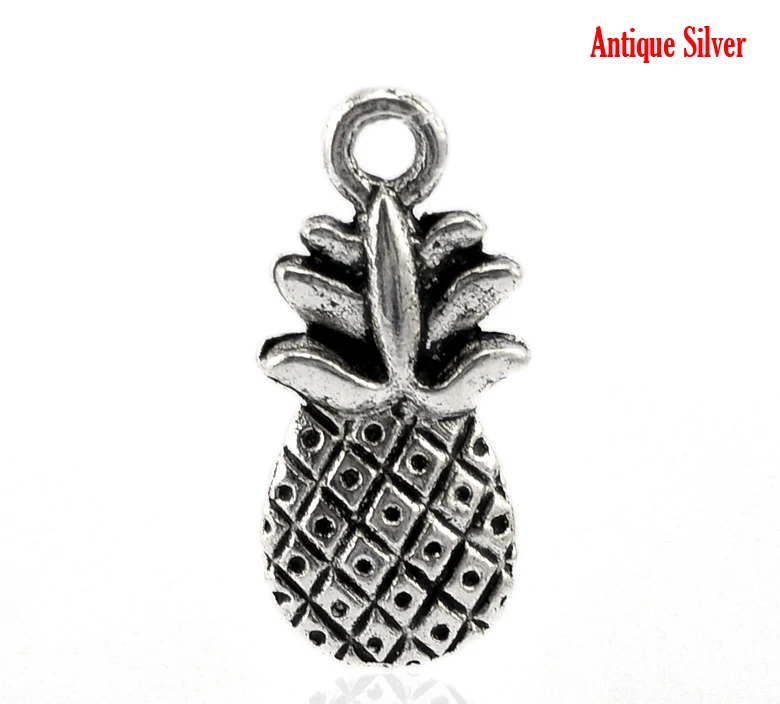 DoreenBeads подвески из цинкового металлического сплава ананас античный серебряный