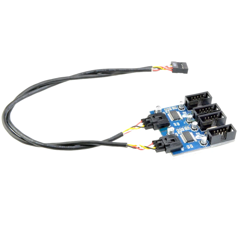 9Pin заголовок USB 1 до 4 Порты 9 P Женский удлинитель рабочего Материнская плата