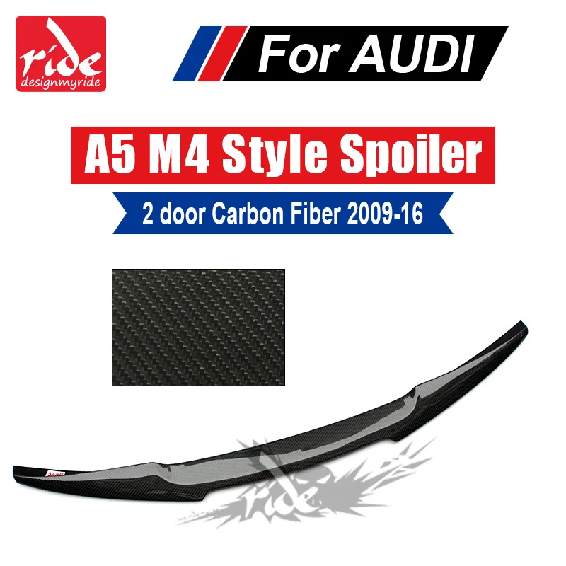 For Audi A5 A5Q High-quality Carbon Rear Spoiler Tail M4 Style Coupe Fiber Trunk Wing 2-Door 09-16 | Автомобили и мотоциклы