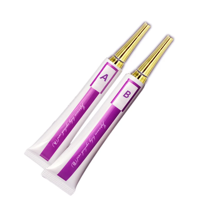 

AB False Eyelash Glue For Perming Fixed Hot Eyelash Glue Pure Natural Doll Perm and Fixation Warped Cilia Iron A/B Lotion