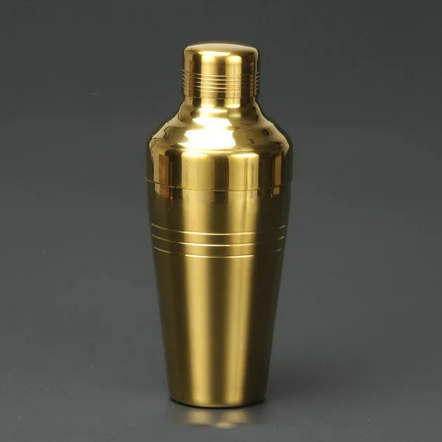Новый дизайн позолоченный Большой шейкер для коктейлей из нержавеющей стали