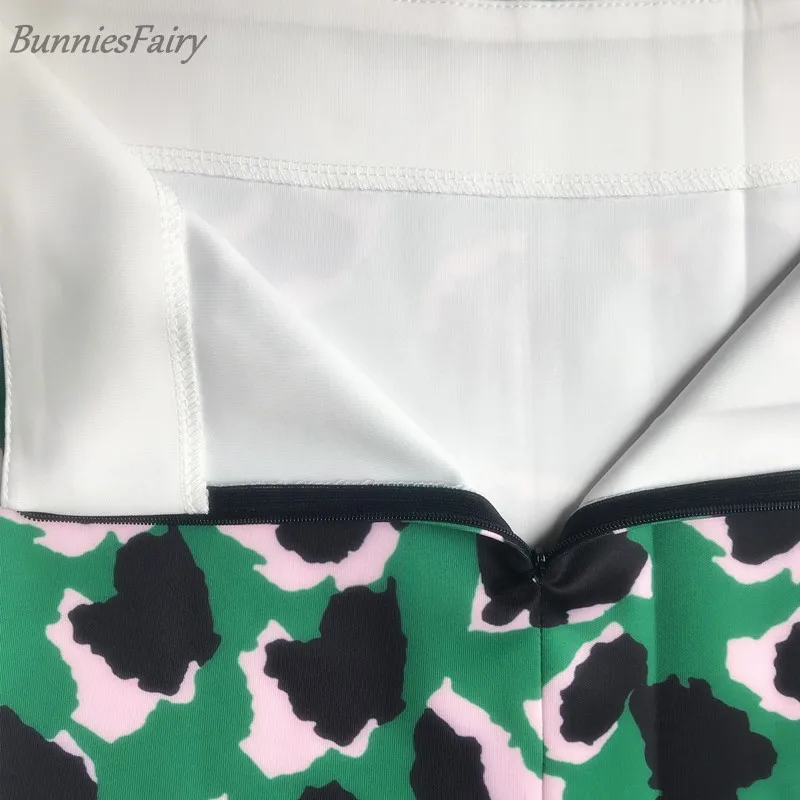 BunniesFairy 2021 сезон: весна–лето новые Подиумные дизайн зеленый Леопард Цветочный