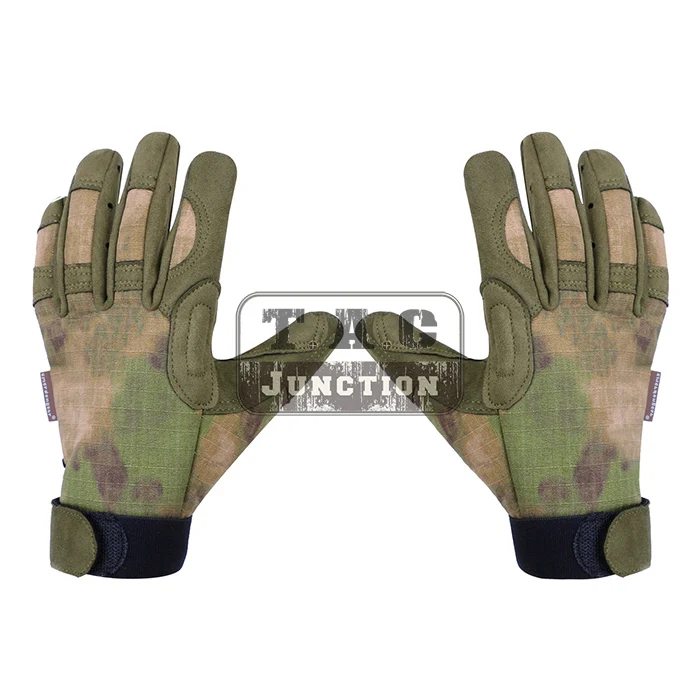 AT-FG Emerson тактический нападение легкий камуфляж полный палец перчатки EmersonGear любую погоду стрельба Hunter перчатки для страйкбола тактические перчаткиперчатки тактические - Цвет: AT-FG