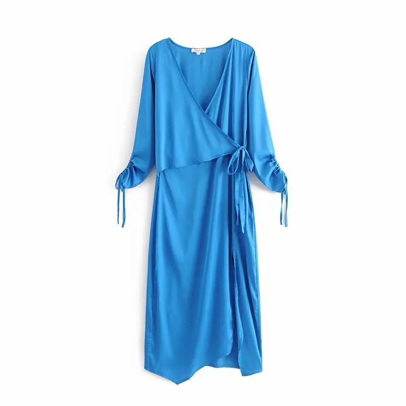 Sitruuna 2019 Sexy Split Long Maxi Dress Vintage Drawstring Female Loose Party Casual Lady Lace-Up Boho Vestidos | Женская одежда