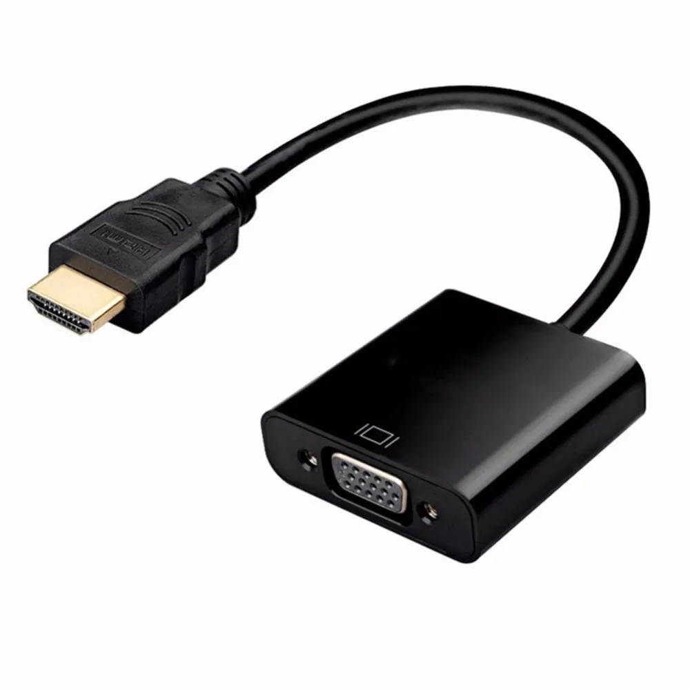 Адаптер HDMI в VGA позолоченный конвертер Папа-VGA для ПК ноутбуков проекторов HDTV и