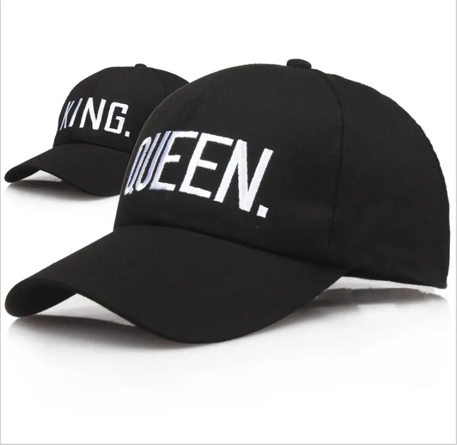 KING QUEEN Бейсбол кепки Snapback для мужчин женщин козырек s папа кость белый черный пара