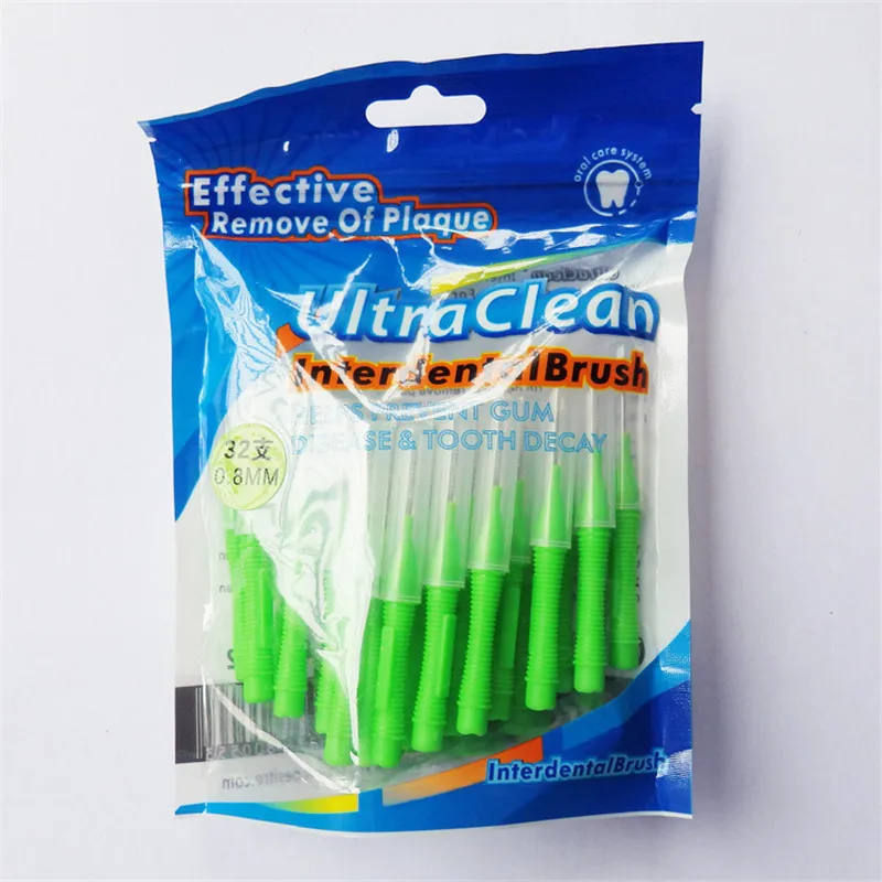 Межзубная щетка для ежедневного использования 32 шт./компл. 4 цвета уход за