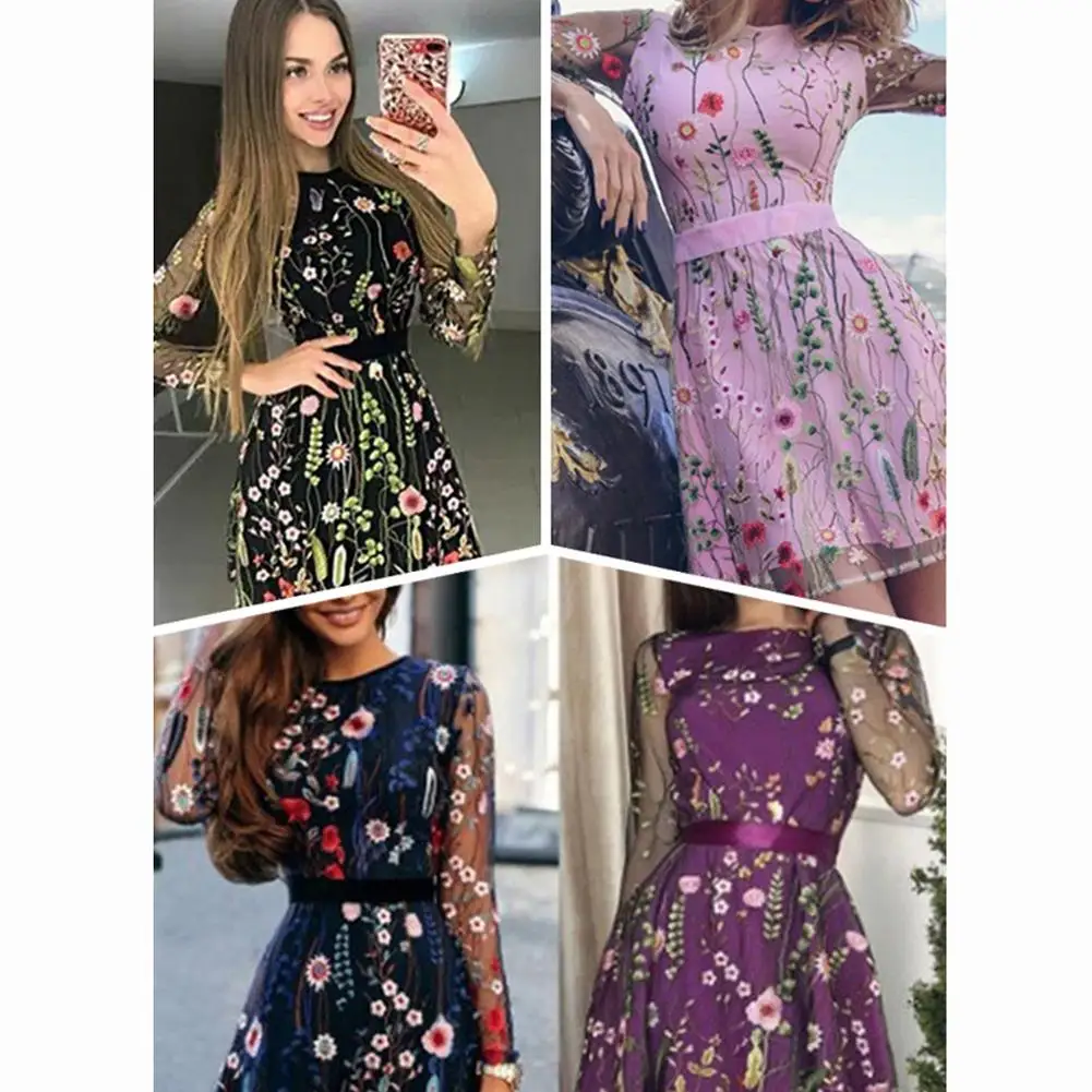 2019 Новое Yfashion женское сексуальное прозрачное Сетчатое богемное летнее платье с