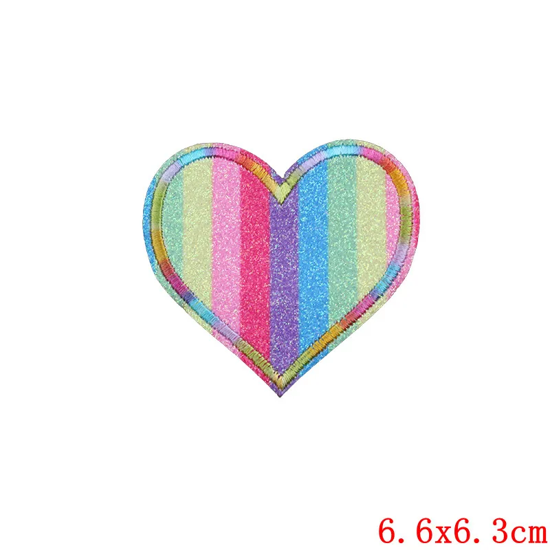 Prajna вышитые подростковые нашивки в форме сердца для одежды цветная наклейка на