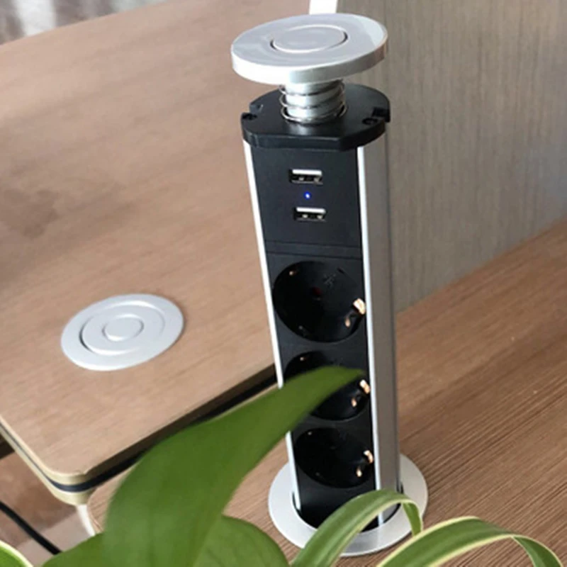 ЕС стандартный разъем usb зарядка офисная настольная розетка выдвижной скрытая