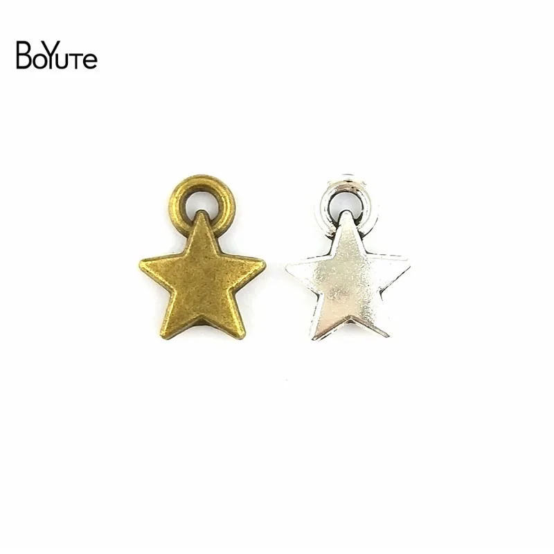 BoYuTe (100 шт./лот) 28*21 мм античная бронза Посеребренная металлическая винтажная