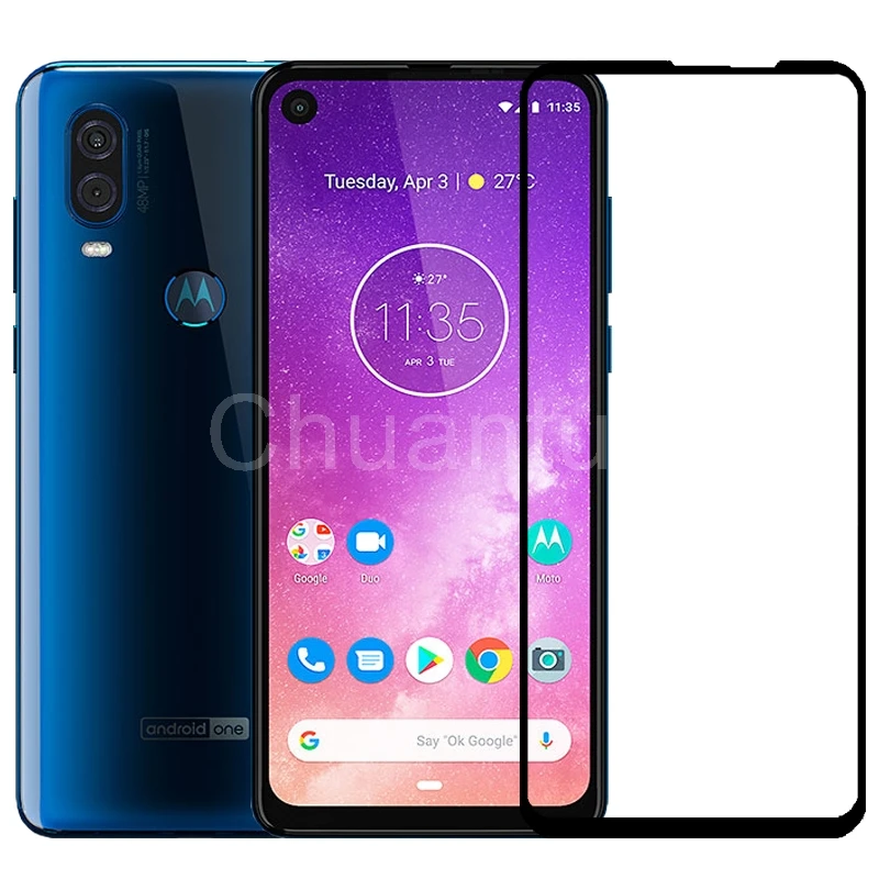 2.5D 9H Премиум Закаленное стекло для Motorola One Vision полное покрытие экрана Защитная