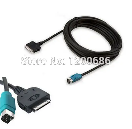 Aux адаптер аудиокабель для альпийских фотомагнитолы 2009 Apple iPhone 4 KCE 422I iPod|cable for|cable
