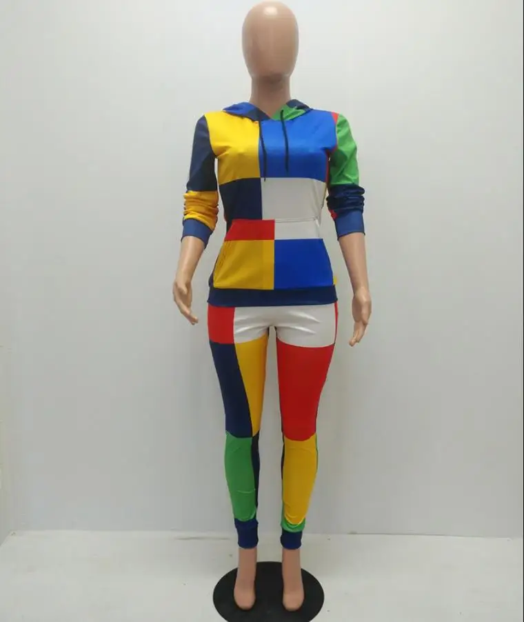 Женский комплект одежды из 2 предметов Dashiki облегающее платье с принтом и брюки в